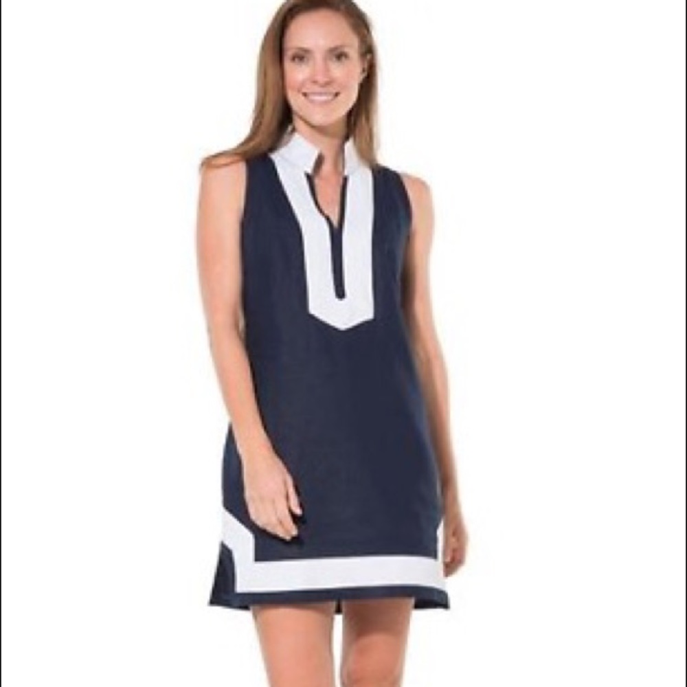 Navy and White Sail to Stable dress